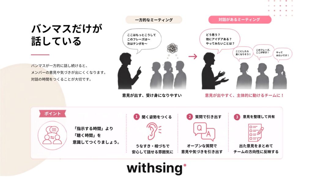 バンマスだけが話している