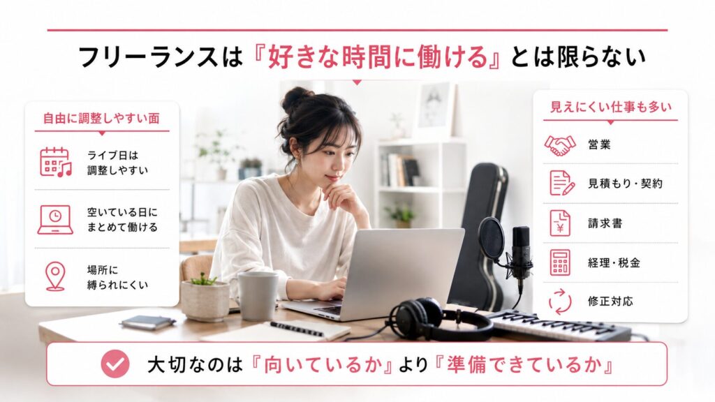 フリーランスは「好きな時間に働ける」とは限らない