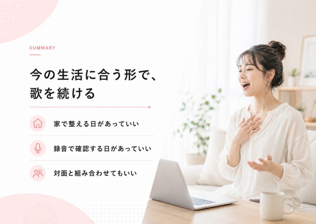 オンラインボイトレは、自分の生活に合わせて歌を続けるための選択肢