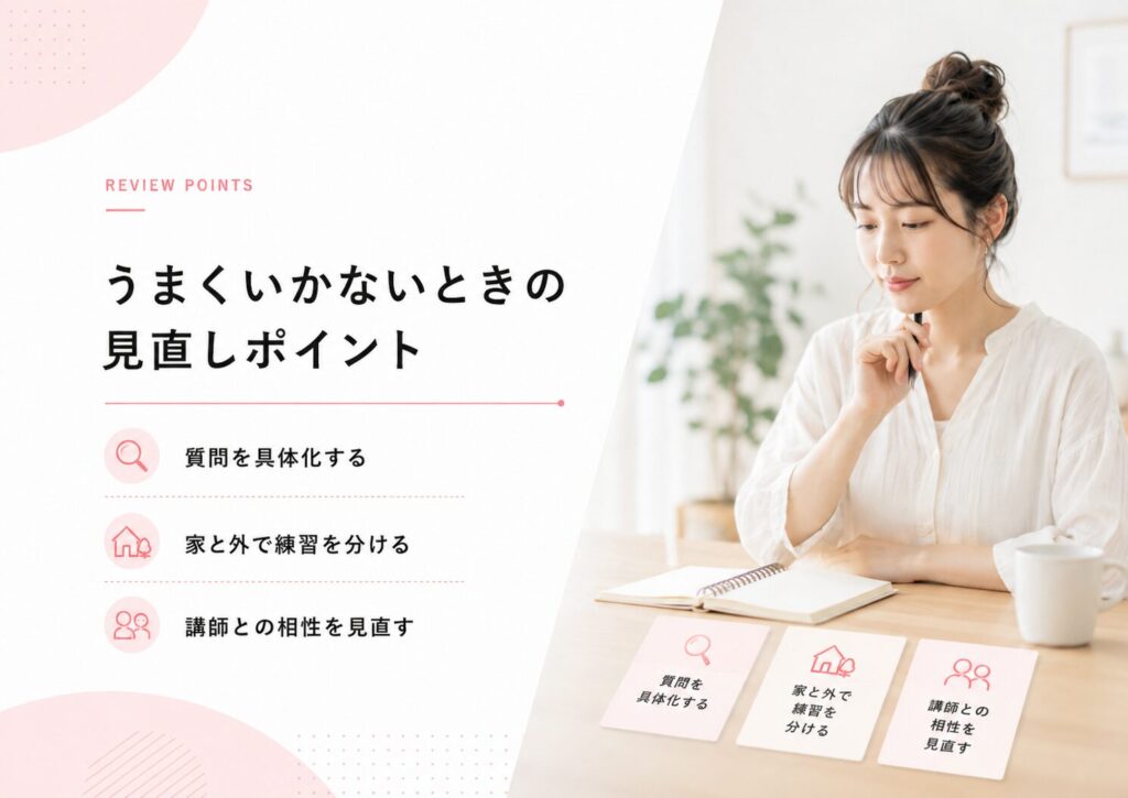 うまくいかないときに見直したいこと