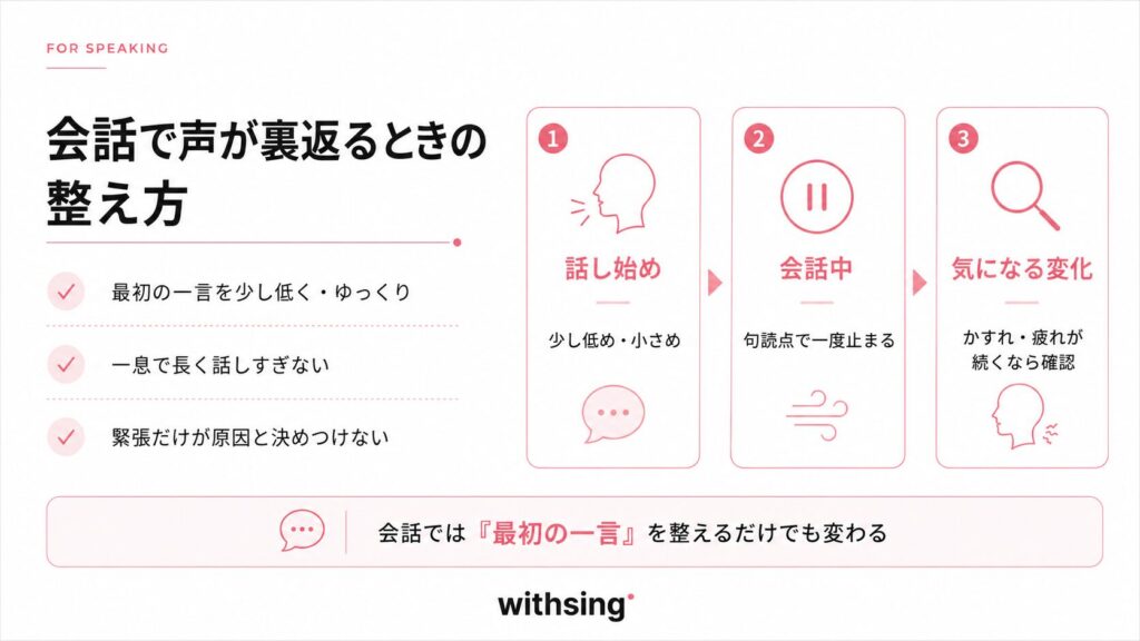 会話で声が裏返るときの整え方
